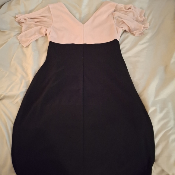 Enfocus Studio Women's Blush Pink And Black Midi Dress - Picture 7 of 11